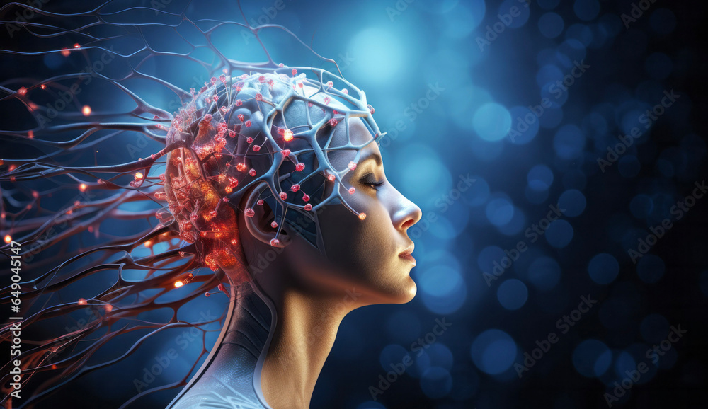 Faszinierendes Bild eines elektrisch aufgeladenen Cybergehirns - perfekte Darstellung von Künstlicher Intelligenz und modernen Gedanken, AI-generiert Faszinierendes Bild eines elektrisch aufgeladenen Cybergehirns - perfekte Darstellung von Künstlicher Intelligenz und modernen Gedanken, AI-generiert
