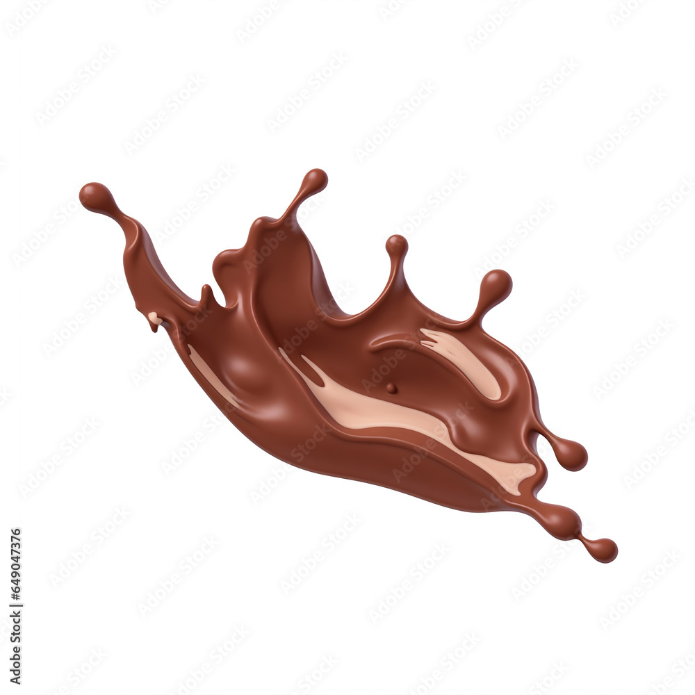 isolated chocolate Splash on white background isolated chocolate Splash on white background