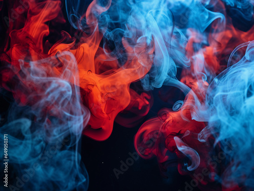 Smoke patterns, multicolored backlighting, abstract forms © Marco Attano