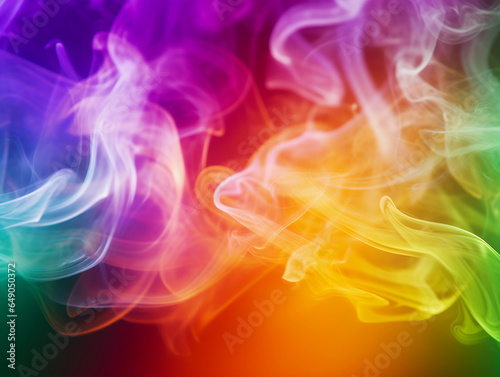 Smoke patterns, multicolored backlighting, abstract forms