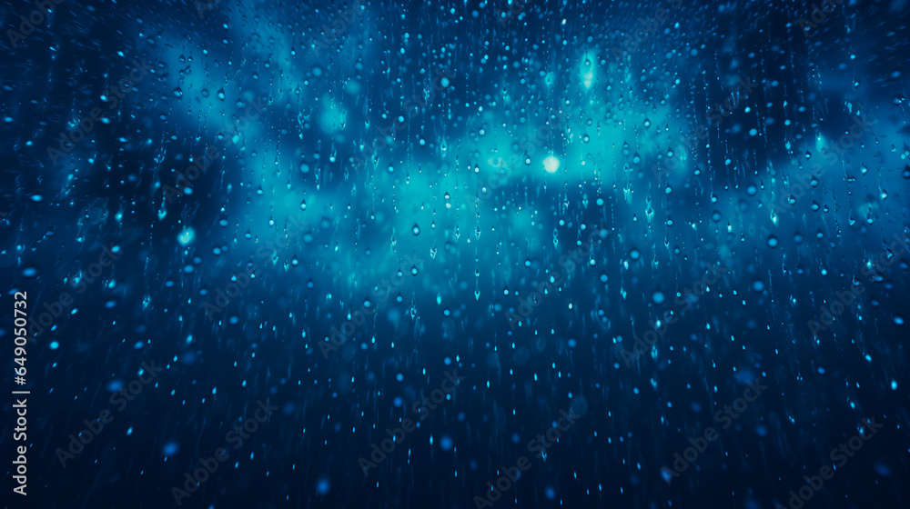 Bluish matrix rain particles background