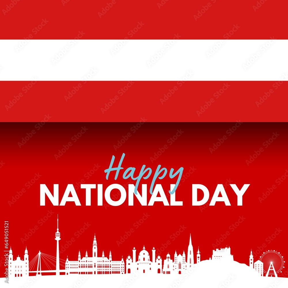 Fototapeta premium Premium Vector | Vector illustration for austria national day.