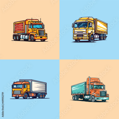 truck vector clip art illustration