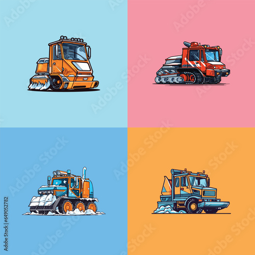 snowplow vector clip art illustration