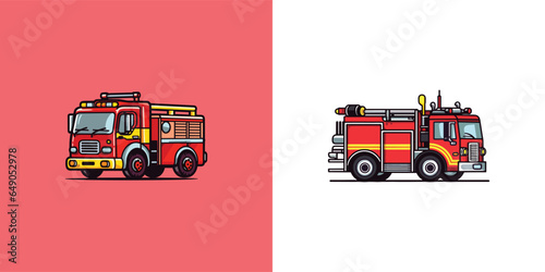 firetruck vector clip art illustration photo