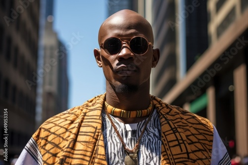 A resolute activist, his sy build highlighted by the Africanprint shirts he wore. His square jaw set firm, reflecting his indomitable willpower. The skin of his bald head, glistening under