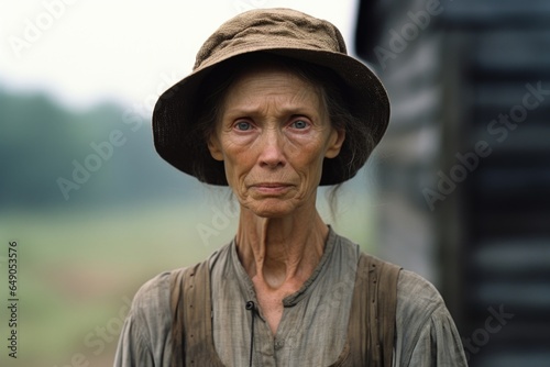A middleaged white female professor shows the accumulation of knowledge and tenacity in her face. Her pale, curious eyes are lost in gathering resources for communities neglected