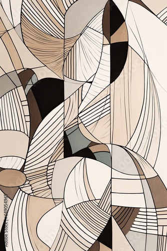 Abstract art of geometric shapes 