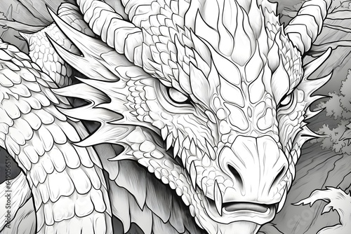 Dragon coloring sheet