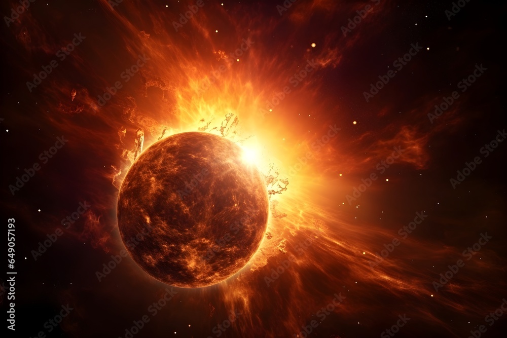 Sun ray solar storm