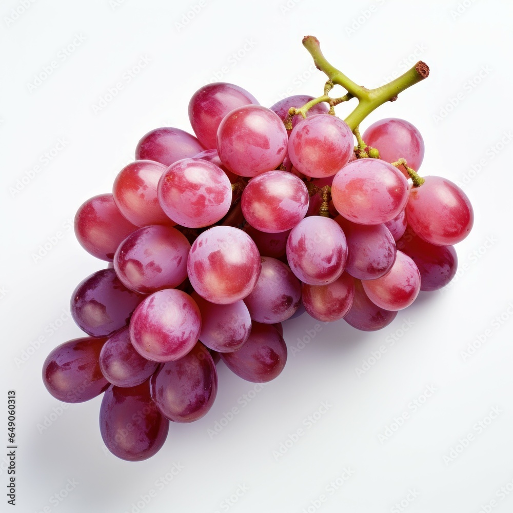 Ripe red grape on white background. Clipping path included.Ripe red grape on white background. Ripe red grape on white background. Clipping path included.Ripe red grape on white background.