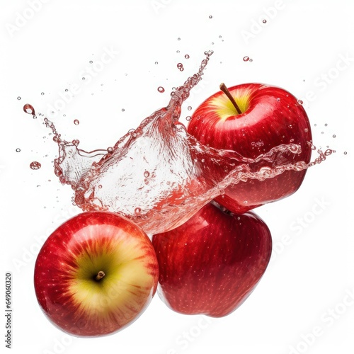 red apple and water , Generative AI