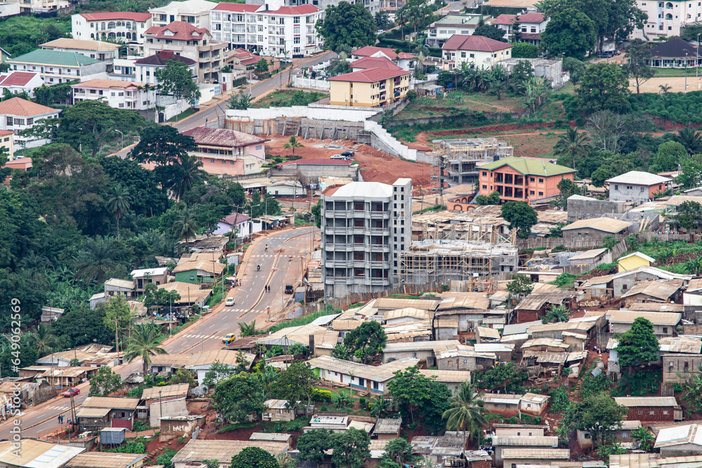 view of the city, yaounde, cameroon