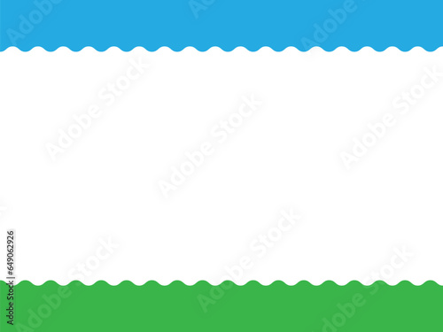 Vector design of a background with top and bottom wave decorations