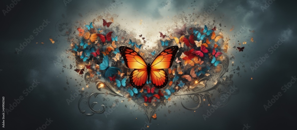 Butterfly in heart