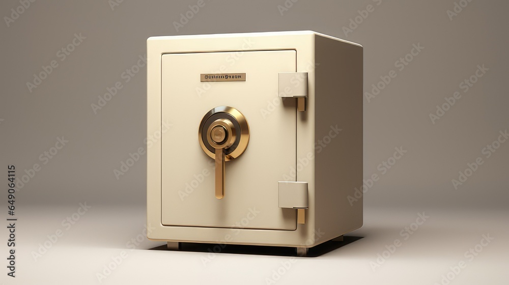 safe deposit box. Illustration with empty place for text. 3D rendering. generative AI safe deposit box. Illustration with empty place for text. 3D rendering. generative AI