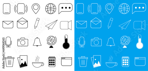 set of icons