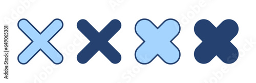 Close icon vector. Delete sign and symbol. cross sign