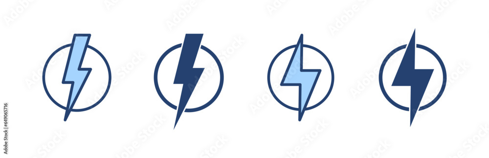 Lightning icon vector. electric sign and symbol. power icon. energy sign Lightning icon vector. electric sign and symbol. power icon. energy sign