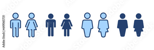 Man and woman icon vector. male and female sign and symbol. Girls and boys