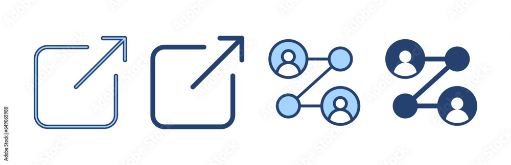 Share icon vector. Sharing sign and symbol Share icon vector. Sharing sign and symbol