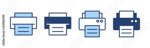 Print icon vector. printer sign and symbol