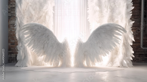 white Angel Wing Backdrop, Angel Wings Digital, Studio Backdrops, Maternity Backdrop Overlays, pregnancy backdrop, Generative AI