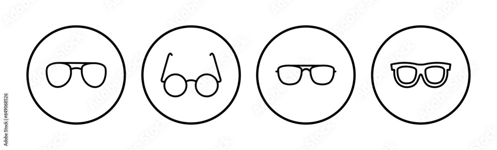 Glasses icon vector. eye glasses icon. sunglasses Glasses icon vector. eye glasses icon. sunglasses