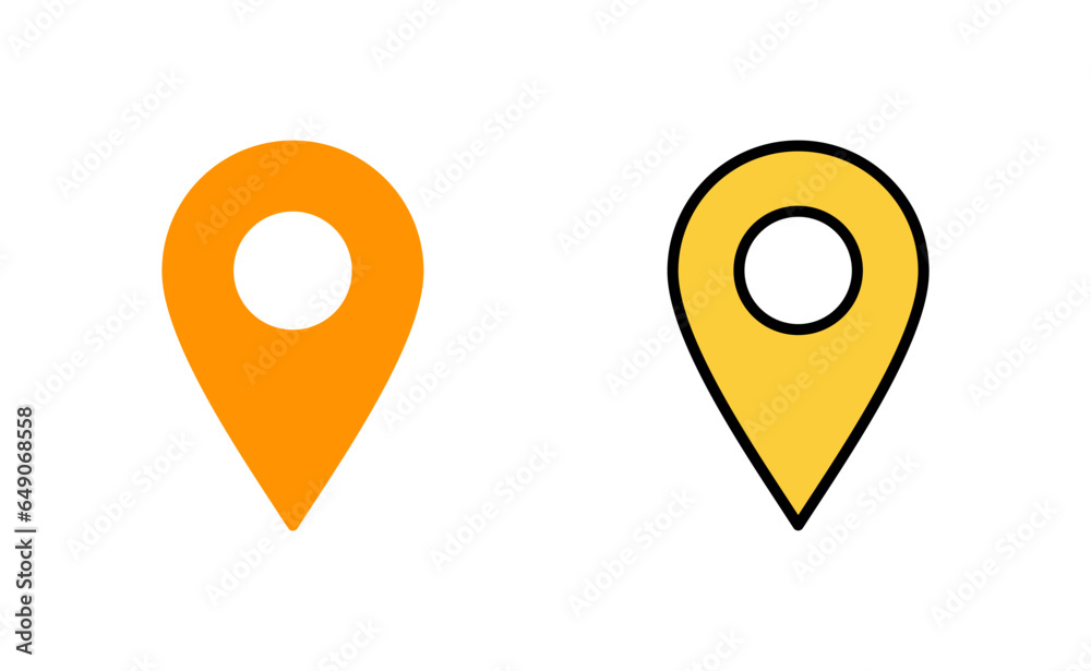 Pin icon set for web and mobile app. Location sign and symbol. destination icon. map pin Pin icon set for web and mobile app. Location sign and symbol. destination icon. map pin