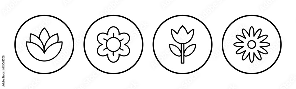 Flower icon vector. floral icon. flower logo Flower icon vector. floral icon. flower logo