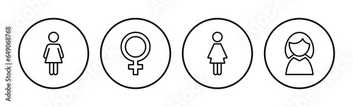 Female icon vector. toilet icon. restroom sign. gender