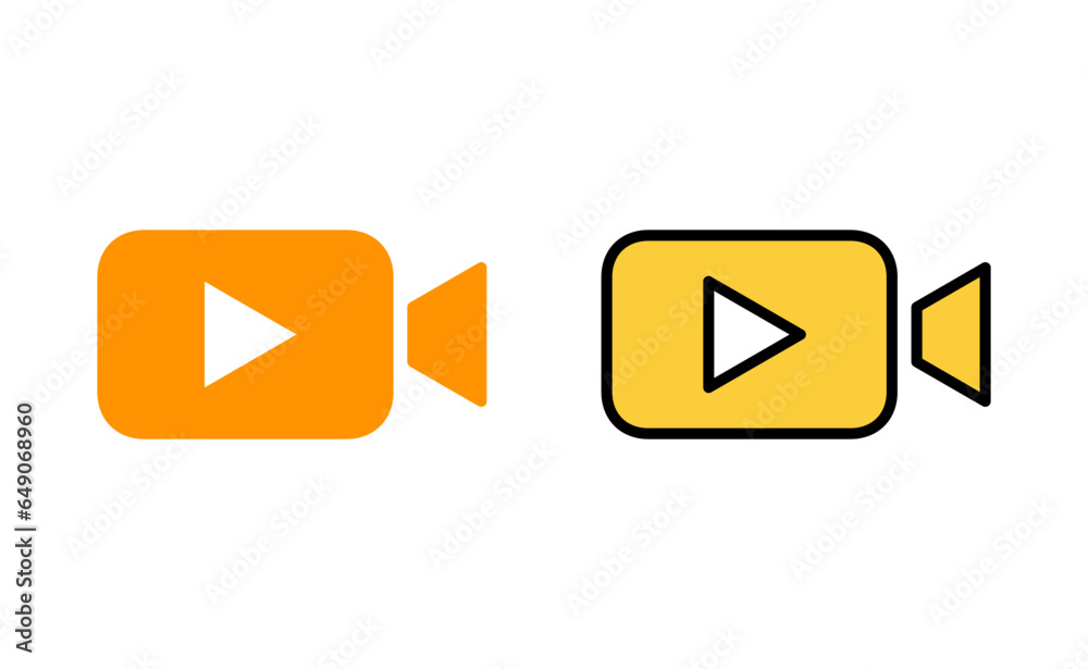 Video icon set for web and mobile app. video camera sign and symbol. movie sign. cinema Video icon set for web and mobile app. video camera sign and symbol. movie sign. cinema