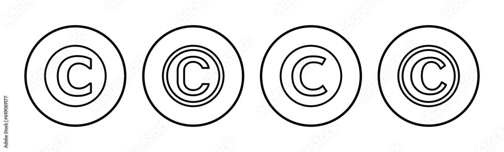 Copyright icon vector. copyright symbol Copyright icon vector. copyright symbol