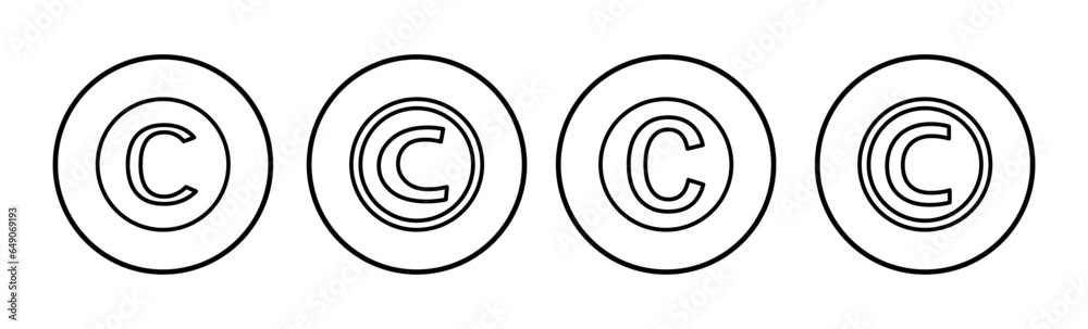 Copyright icon vector. copyright symbol Copyright icon vector. copyright symbol