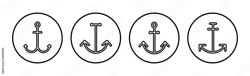 Anchor icon vector. Anchor sign. marine symbol Anchor icon vector. Anchor sign. marine symbol
