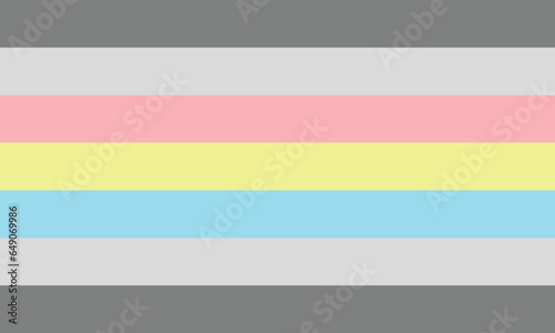 Demiflux Pride Flag. Form of demigender where part(s) of one's gender fluctuate in intensity while the other part(s) are static. The static part can be any gender or combination of genders.