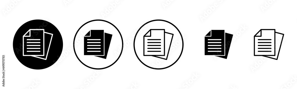 Document icon set illustration. Paper sign and symbol. File Icon Document icon set illustration. Paper sign and symbol. File Icon