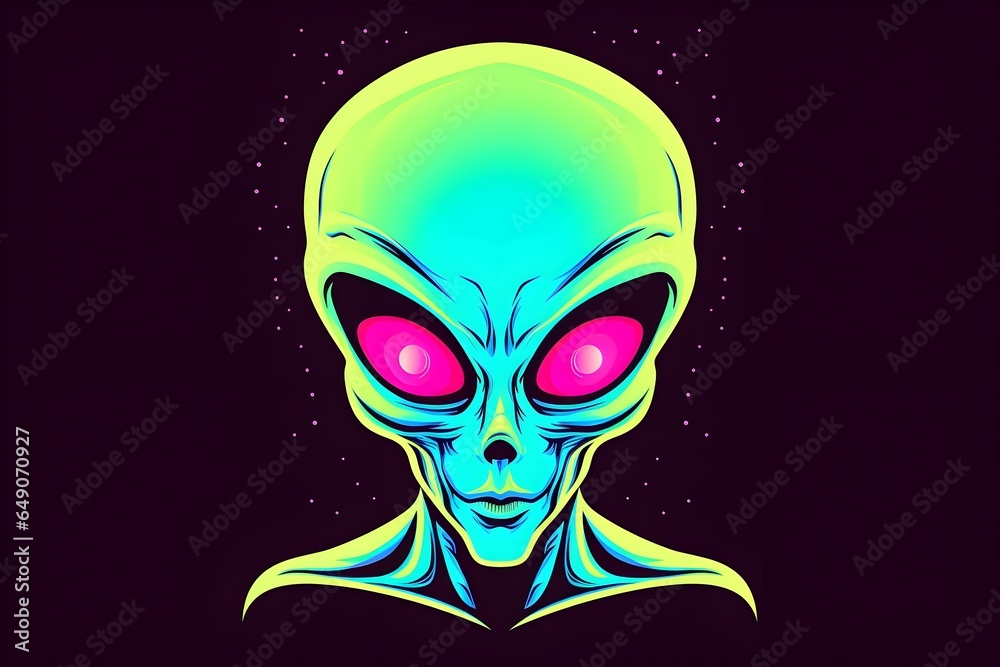 Cartoon alien wallpaper Stock Illustration | Adobe Stock