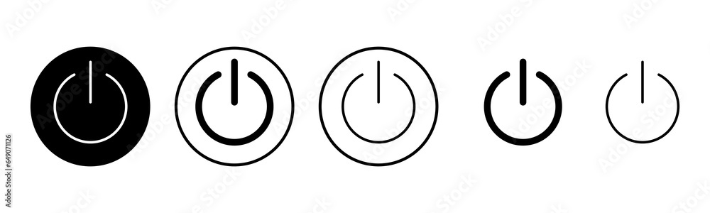 Power icon set illustration. Power Switch sign and symbol. Electric power Power icon set illustration. Power Switch sign and symbol. Electric power