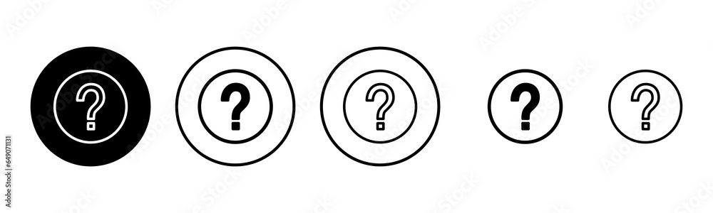 Question icon set illustration. question mark sign and symbol Question icon set illustration. question mark sign and symbol