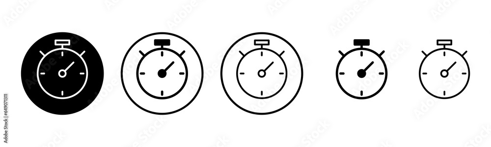 stopwatch icon set illustration. Timer sign and symbol. Countdown icon. Period of time stopwatch icon set illustration. Timer sign and symbol. Countdown icon. Period of time