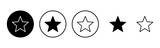 Star Icon set illustration. rating sign and symbol. favourite star icon