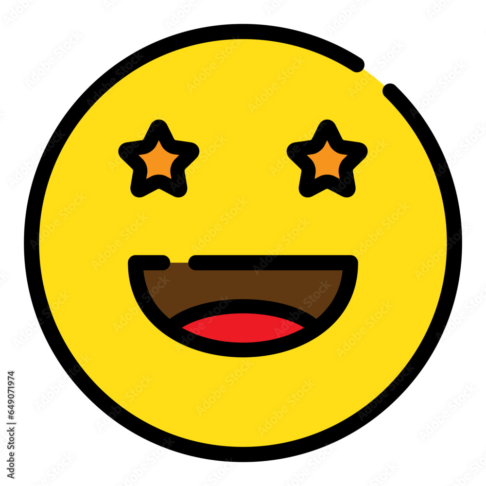 Obraz premium star smiley face icon