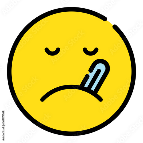sick smiley face icon