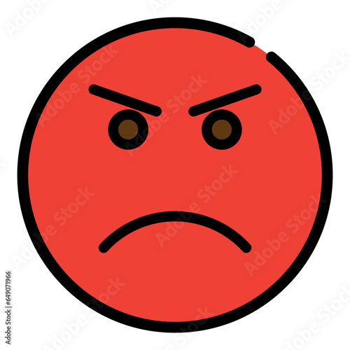 angry smiley face icon