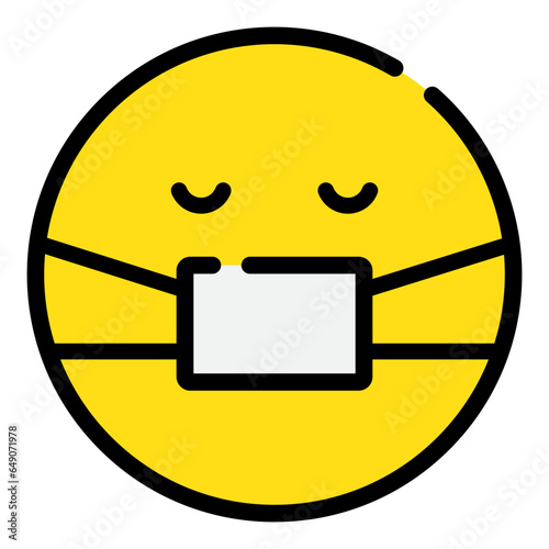 sick smiley face icon