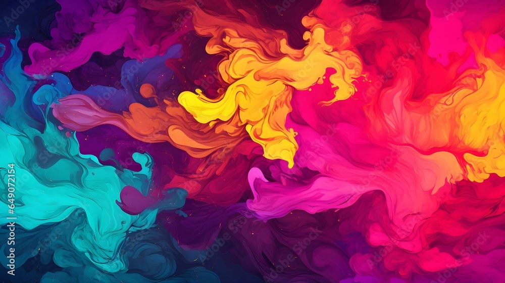 Multicolor abstract smoke desktop wallpaper