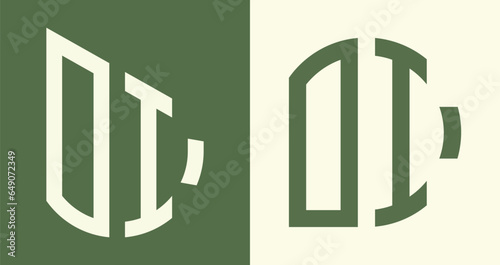Creative simple Initial Letters OI Logo Designs Bundle.