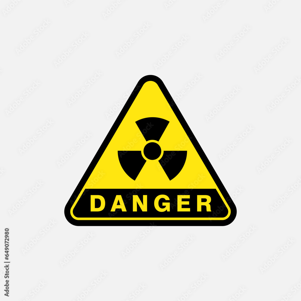 radioactive icon material element danger or risk simple flat design radioactive icon material element danger or risk simple flat design