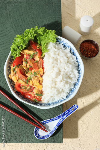 Stir Fry Chinese Tomato Egg or Fan Qie Chao Dan photo